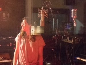 Spanish language version of 'Bad Guys' by Gone Marshall being recorded in Florida, USA