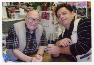 Leonard Cecere and Singer-Songwriter Gone Marshall at Lenny's shop, 'Something Special', circa 2001