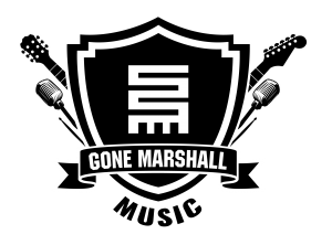 The latest musician T-Shirt from Gone Marshall prominently features a West African Nkyinkyim symbol surrounded by guitars and microphones. 